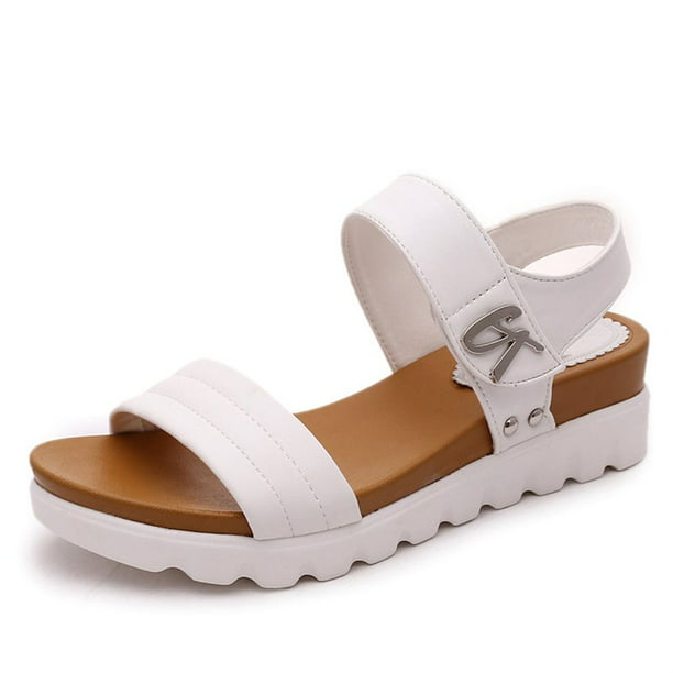 Details about   Women's Fashion Leather Buckles Ankle Strap Espadrille Wedge Sandals Shoes AAEC